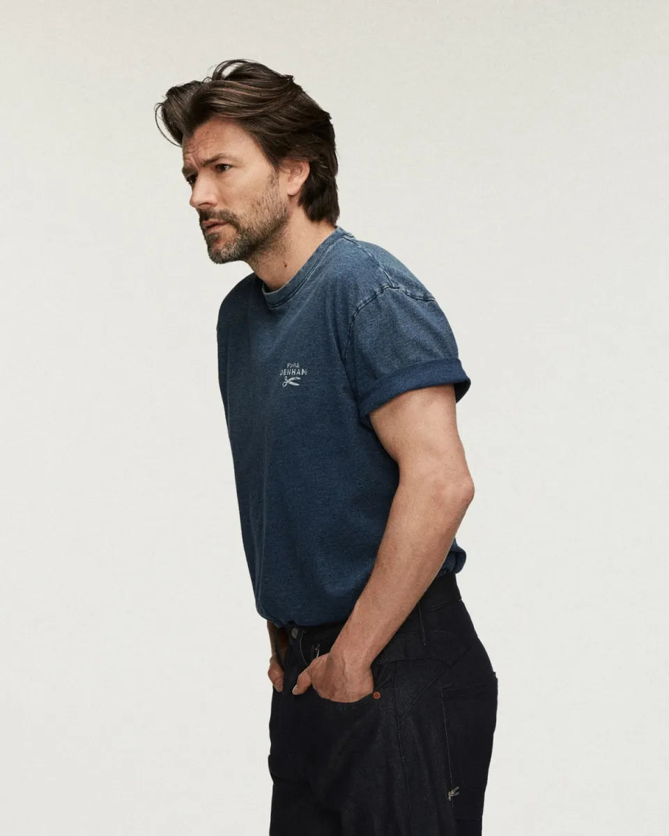 Den Ham Denham Boxy Tee – Blauw