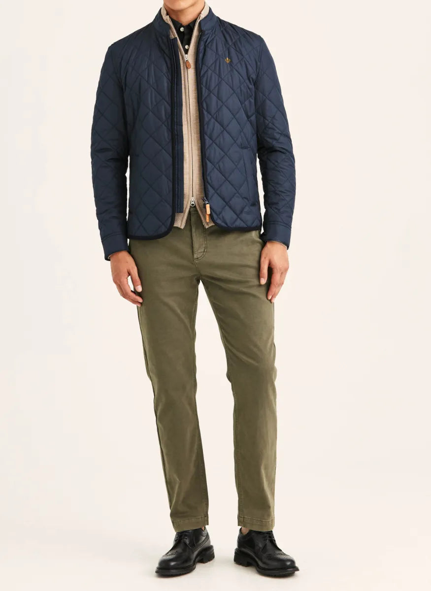 Morris Stock Morris Stockholm Teddy Quilted Jacket – Old Blue