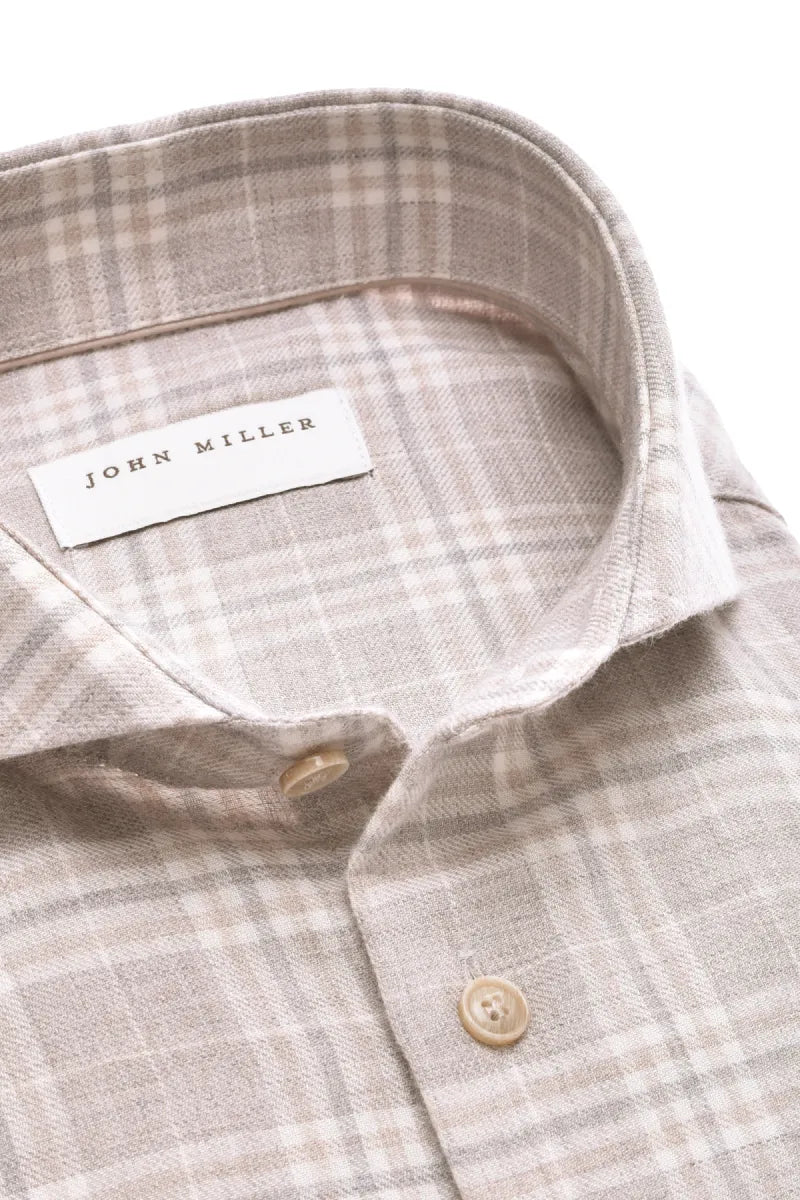John Mille John Miller Heren Overhemd Lange Mouw – Blauw