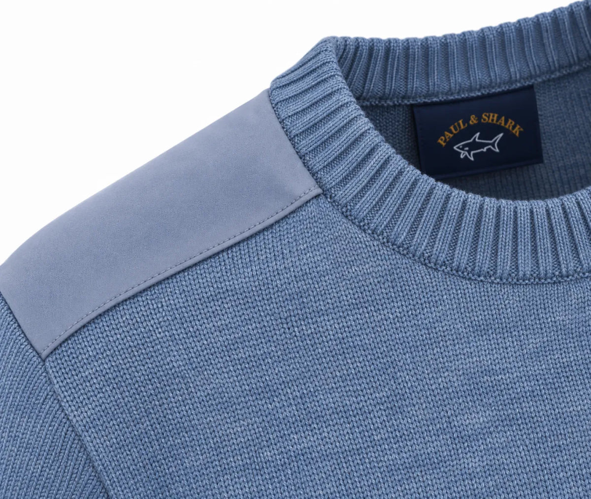 PAUL&SHARK Paul & Shark Soft Cool Touch wollen trui – blauw