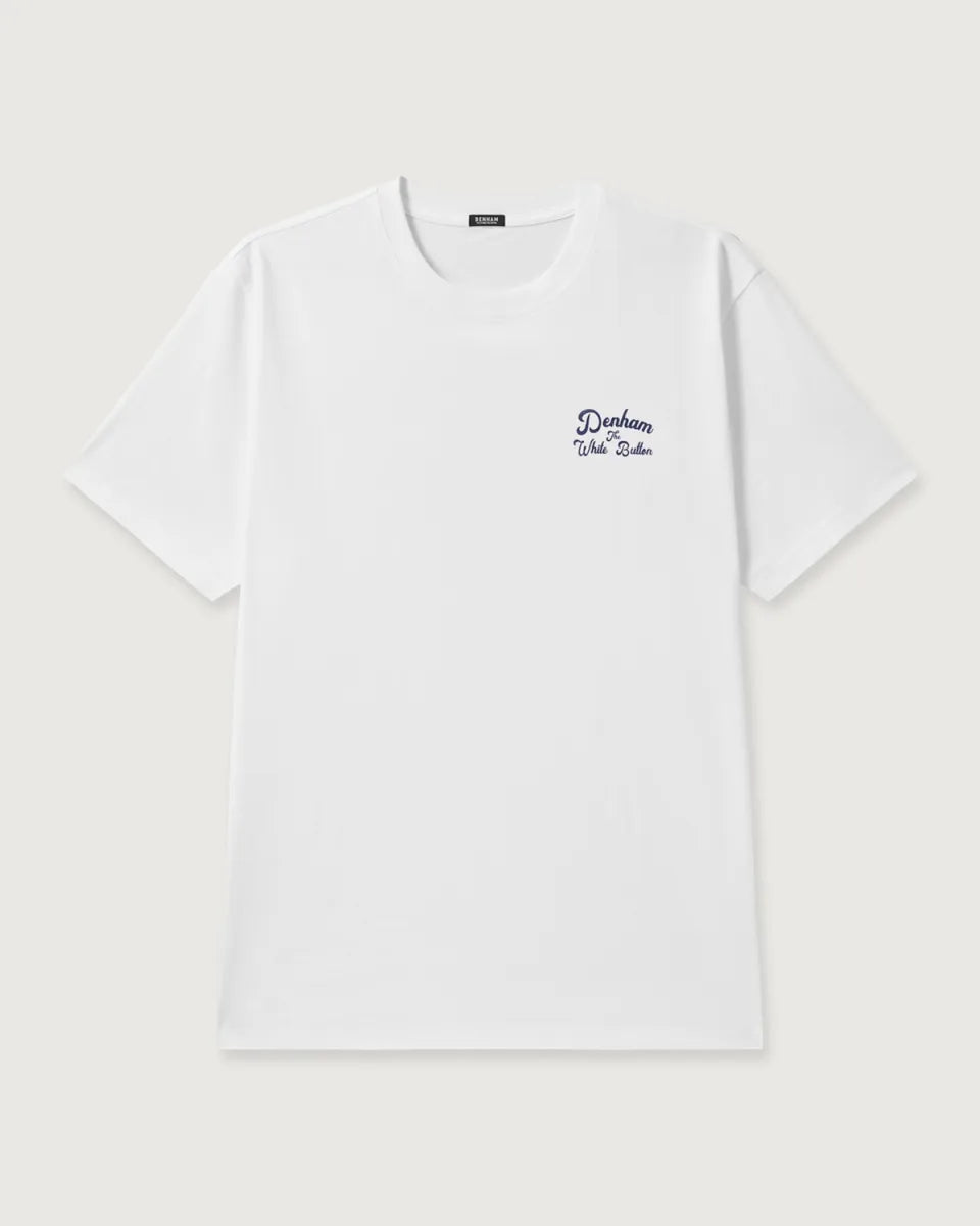 Den Ham Denham Button Tee – Wit
