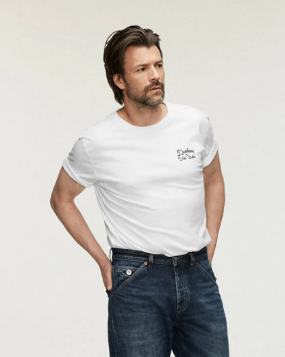 Den Ham Denham Button Tee – Wit