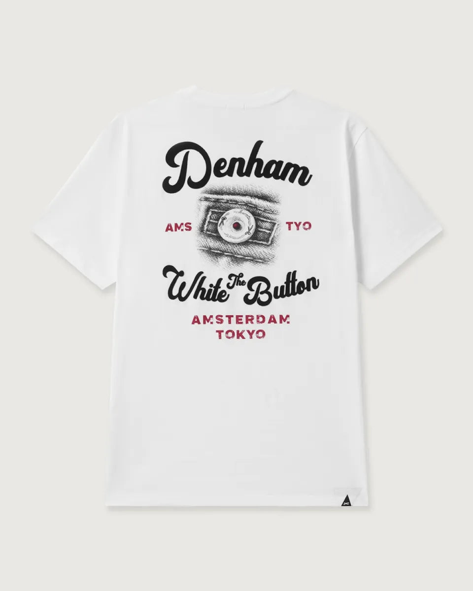 Den Ham Denham Button Tee – Wit