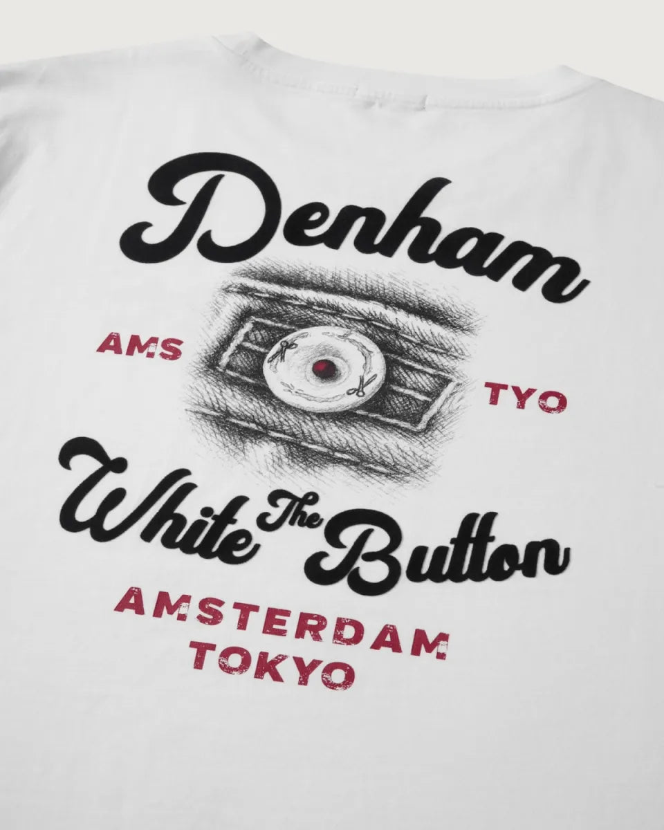 Den Ham Denham Button Tee – Wit