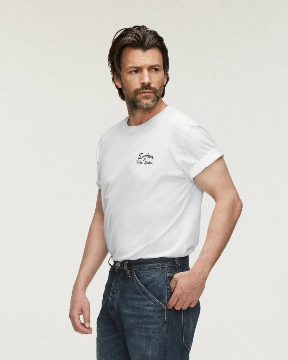 Den Ham Denham Button Tee – Wit