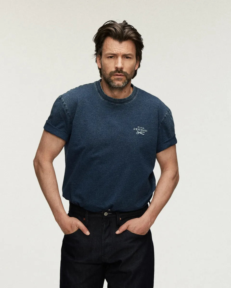 Den Ham Denham Boxy Tee – Blauw