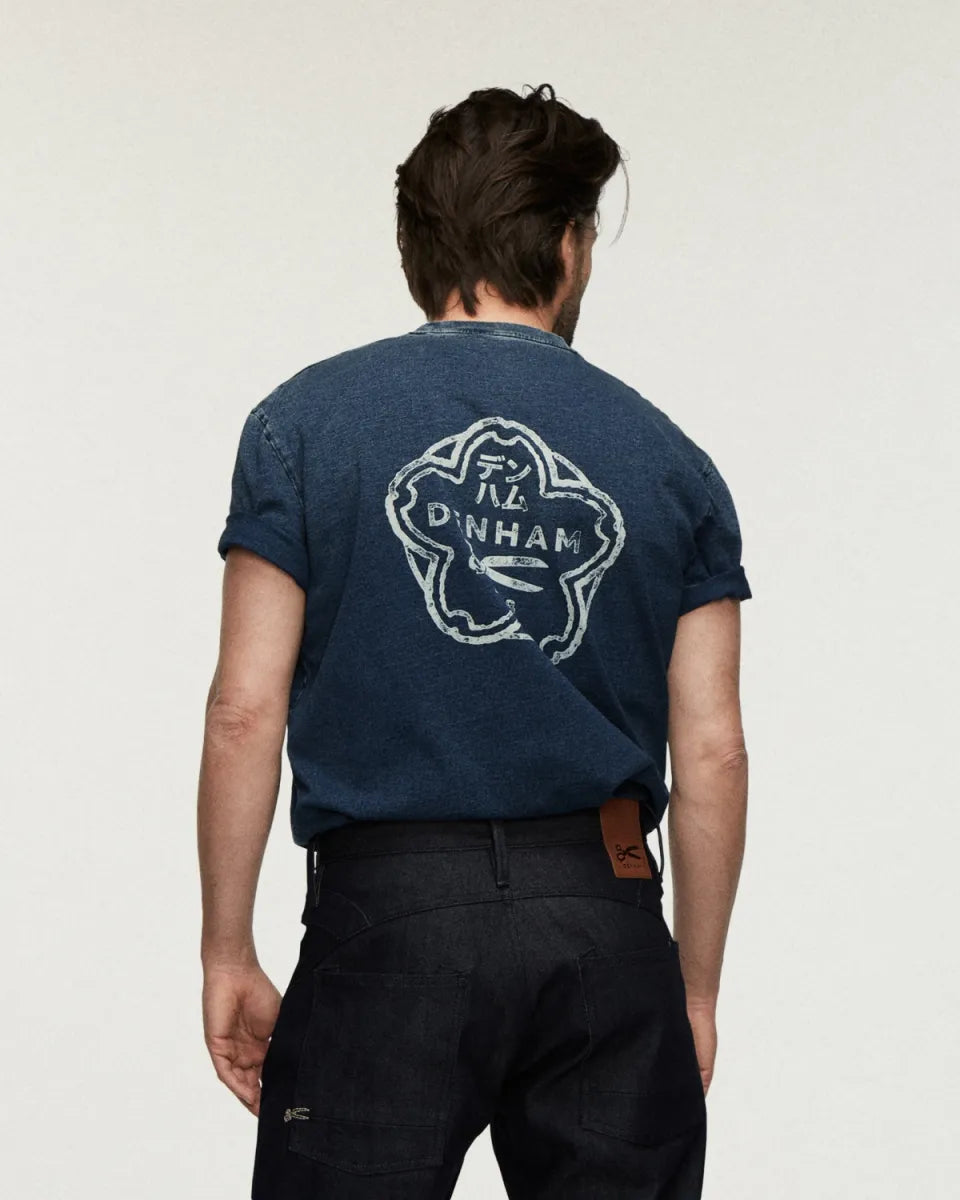 Den Ham Denham Boxy Tee – Blauw