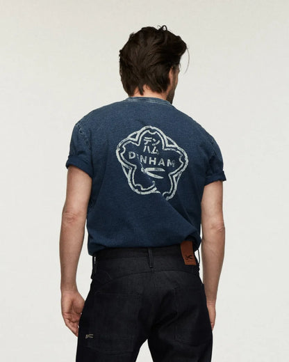 Den Ham Denham Boxy Tee – Blauw