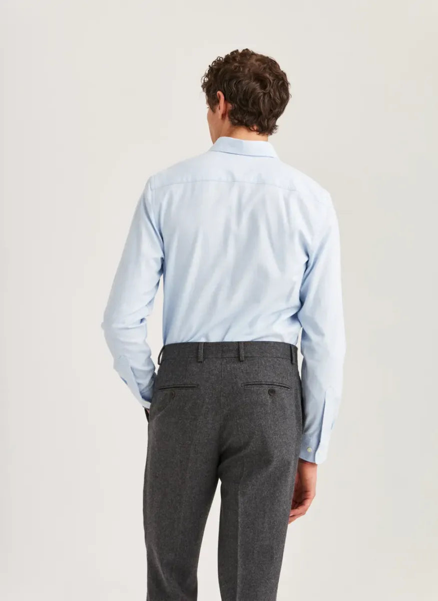Morris Stock Morris Stockholm Watts flannel overhemd – lichtblauw