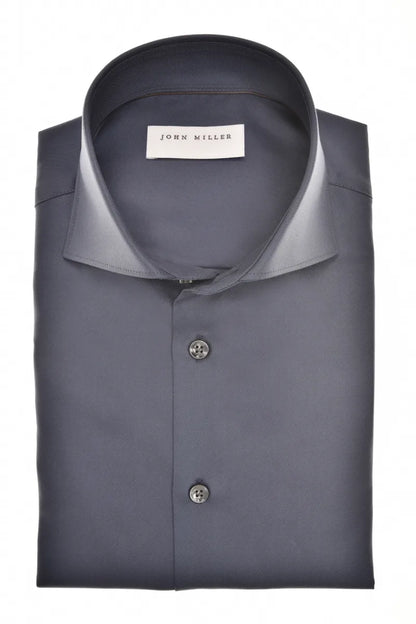 John Mille John Miller Heren Overhemd Lange Mouw – blauw
