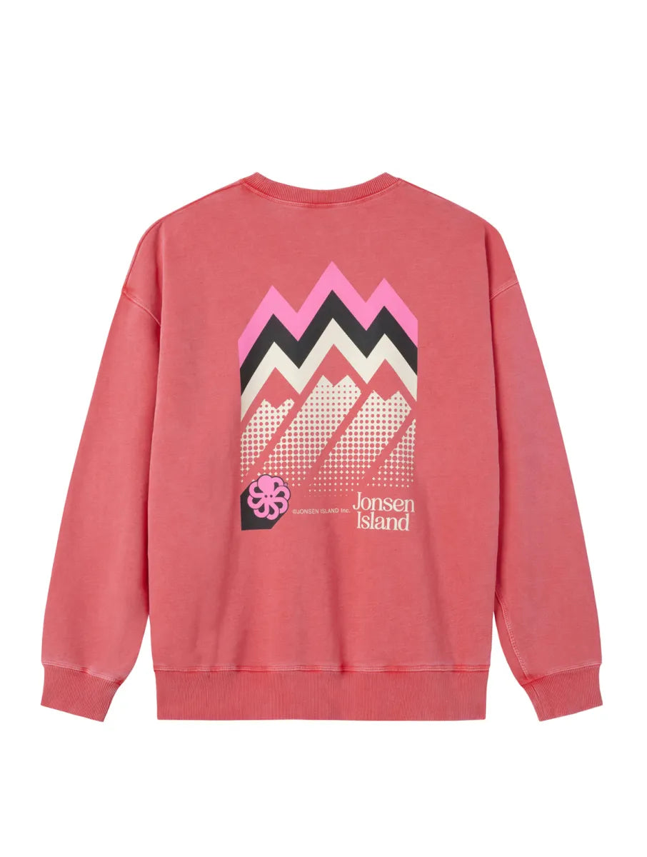 Jonsen Is. Jonsen Island Confort Zig Zag sweatshirt – rood
