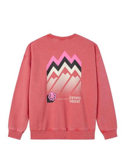 Jonsen Is. Jonsen Island Confort Zig Zag sweatshirt – rood