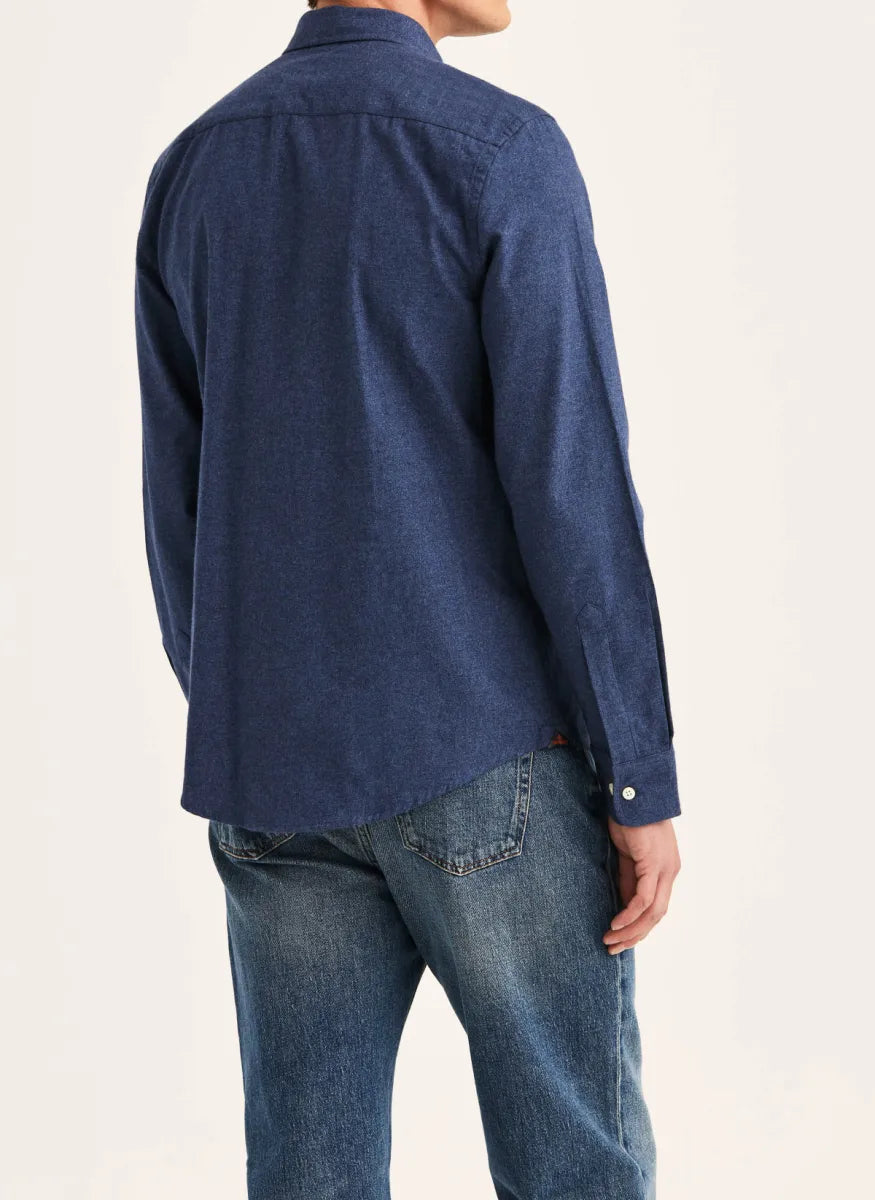 Morris Stock Morris Stockholm Watts Flannel overhemd – navy blauw