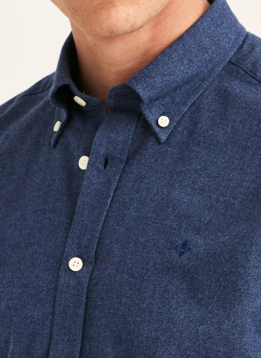 Morris Stock Morris Stockholm Watts Flannel overhemd – navy blauw
