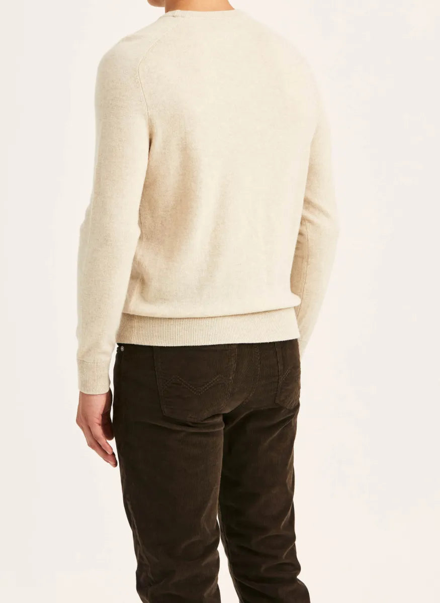 Morris Stock Morris Stockholm Merino John Zip trui – off white