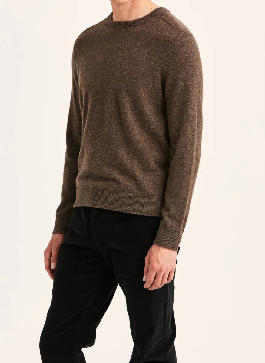 Morris Stock Morris Stockholm Wilfred Cashmere O-Neck trui – bruin