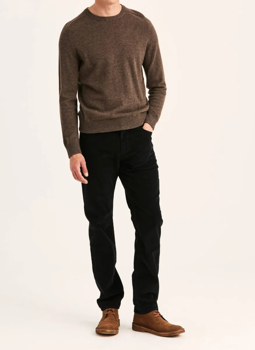 Morris Stock Morris Stockholm Wilfred Cashmere O-Neck trui – bruin
