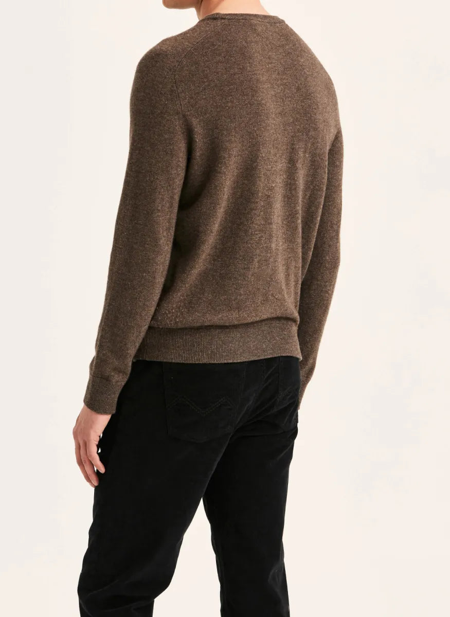 Morris Stock Morris Stockholm Wilfred Cashmere O-Neck trui – bruin