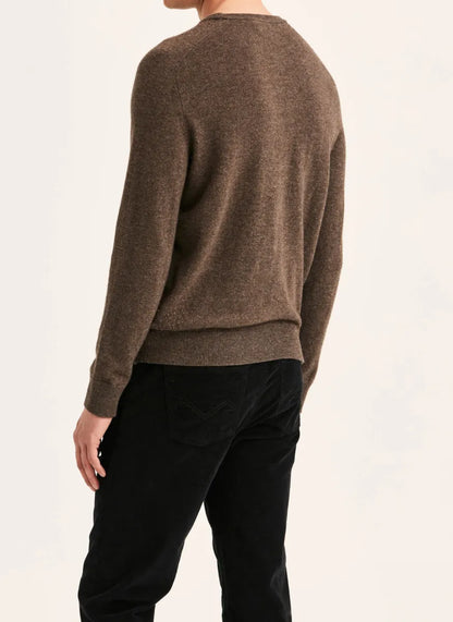 Morris Stock Morris Stockholm Wilfred Cashmere O-Neck trui – bruin