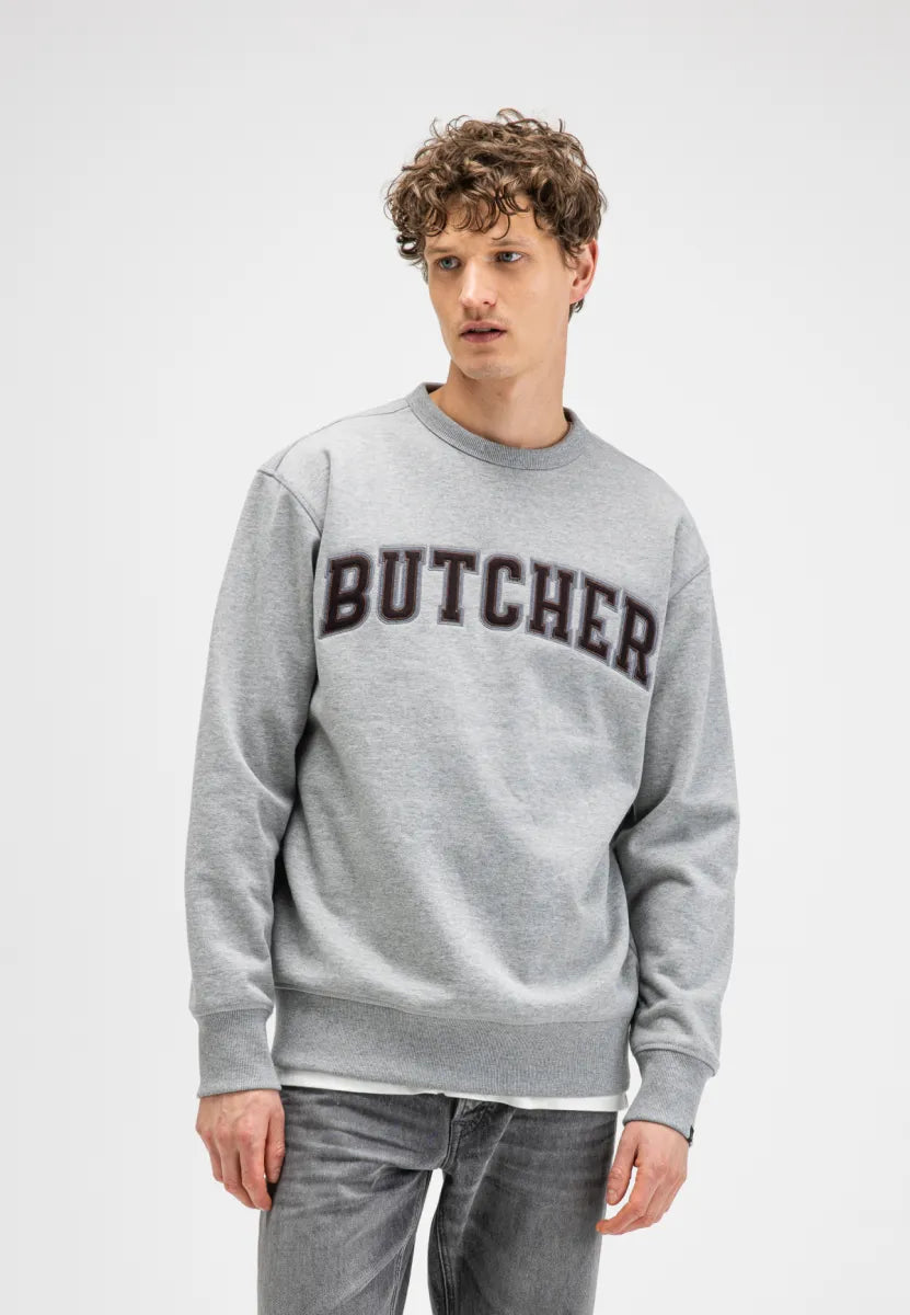 Butcher of Butcher of Blue Butcher Crew – Grey Melange