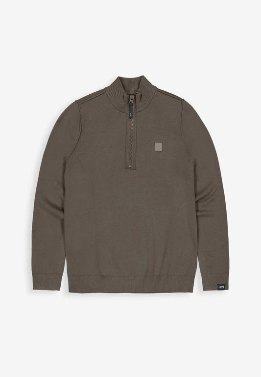 Butcher of Butcher of Blue Clifden Half Zip – Topaz Brown