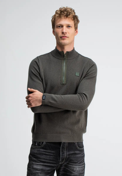 Butcher of Butcher of Blue Clifden Half Zip – Topaz Brown