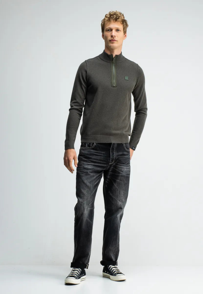 Butcher of Butcher of Blue Clifden Half Zip – Topaz Brown
