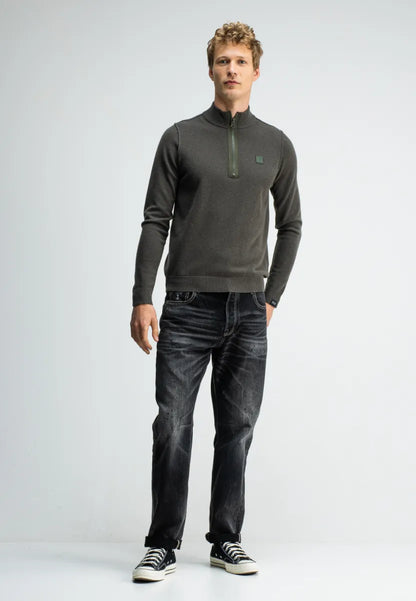 Butcher of Butcher of Blue Clifden Half Zip – Topaz Brown