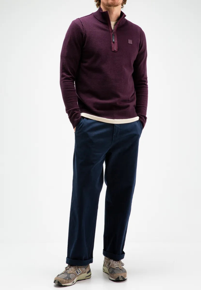 Butcher of Butcher of Blue Clifden Half Zip – Pascha Purple