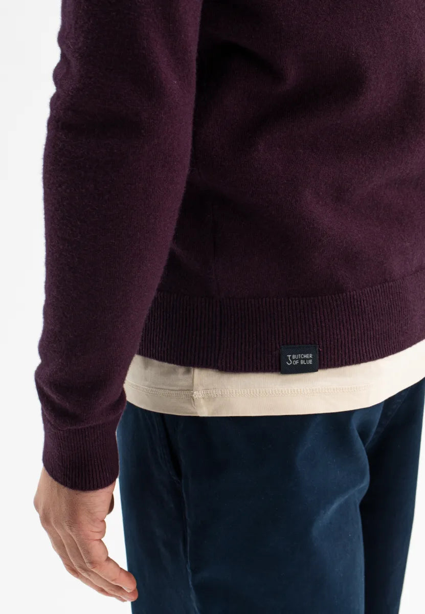 Butcher of Butcher of Blue Clifden Half Zip – Pascha Purple