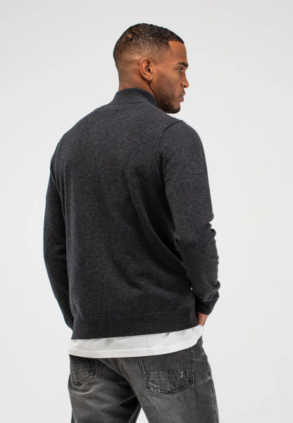 Butcher of Butcher of Blue Clifden Half Zip – Black Melange