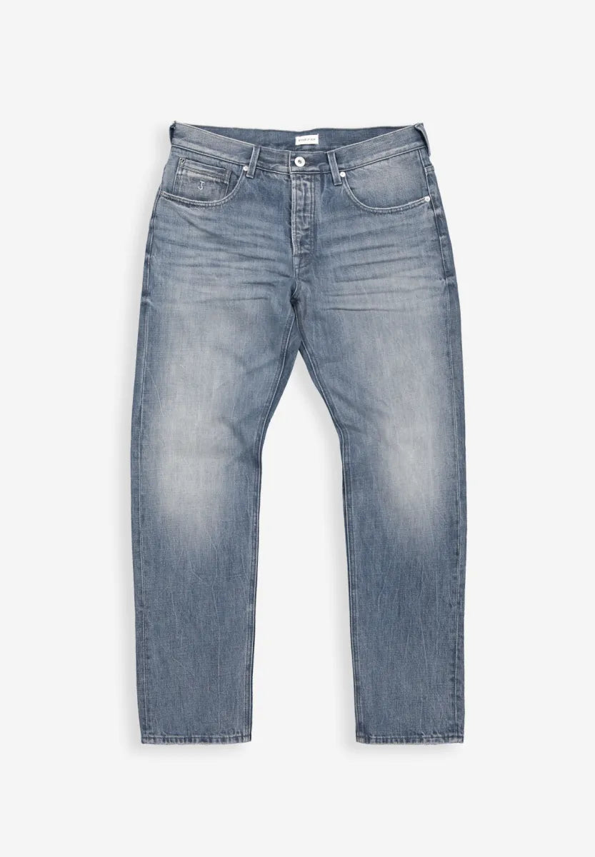 Butcher of Butcher of Blue Stockton Straight Fog Denim – Medium Aged