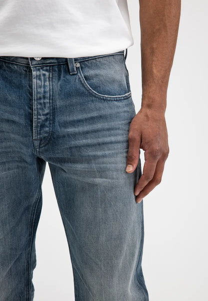 Butcher of Butcher of Blue Stockton Straight Fog Denim – Medium Aged