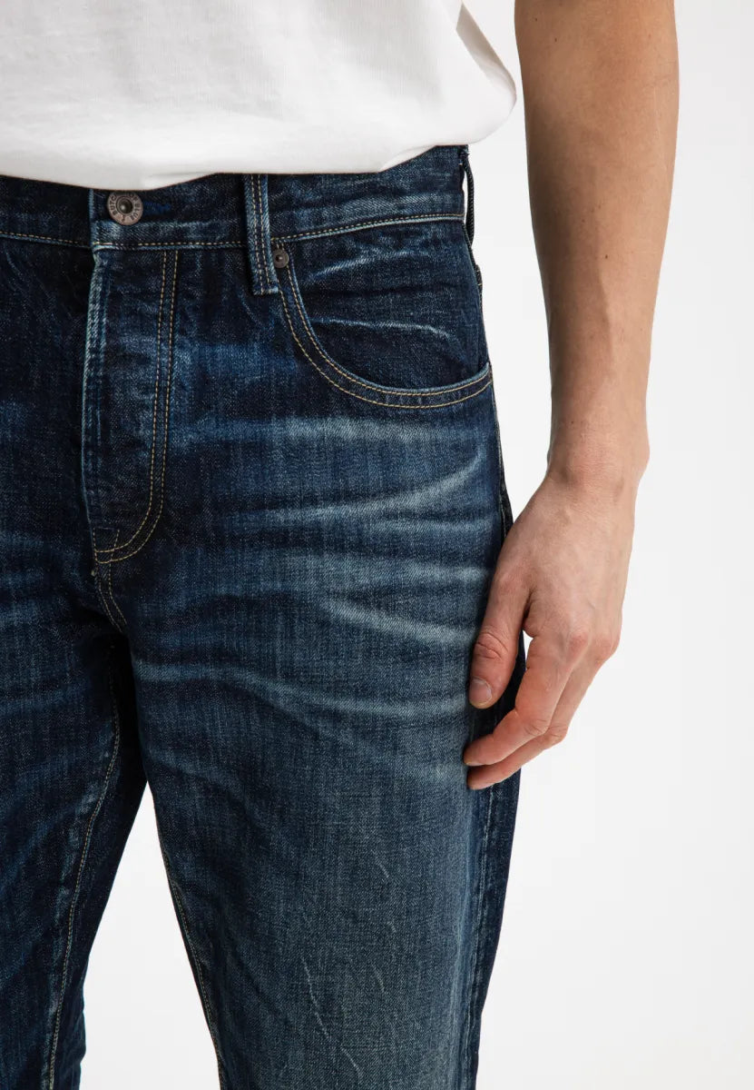 Butcher of Butcher of Blue Stockton Straight Oak Denim – Medium Aged Special