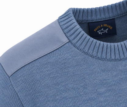 PAUL&SHARK Paul & Shark Soft Cool Touch wollen trui – blauw