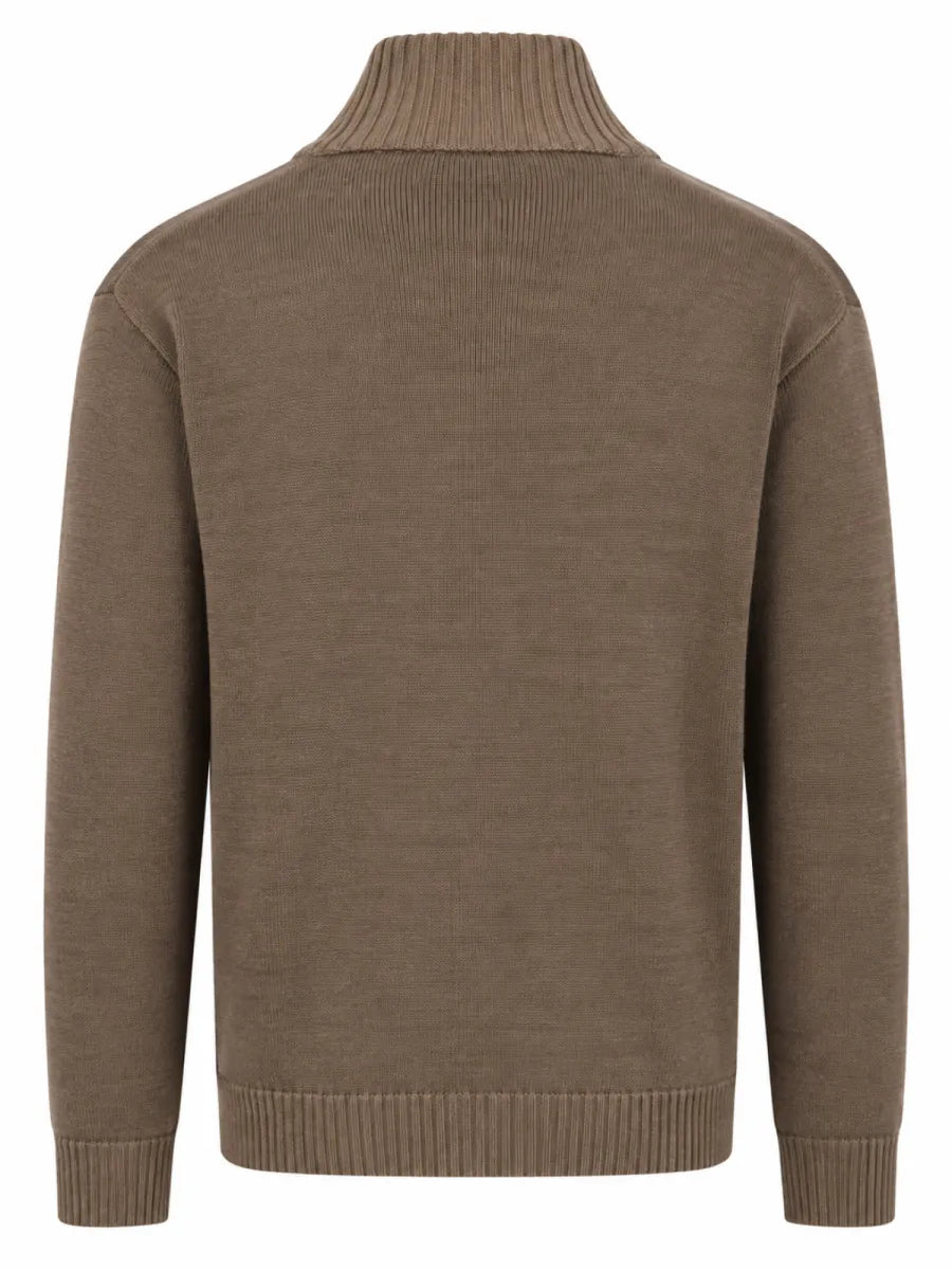 PAUL&SHARK Paul & Shark Soft Cool Touch half-zip trui – bruin