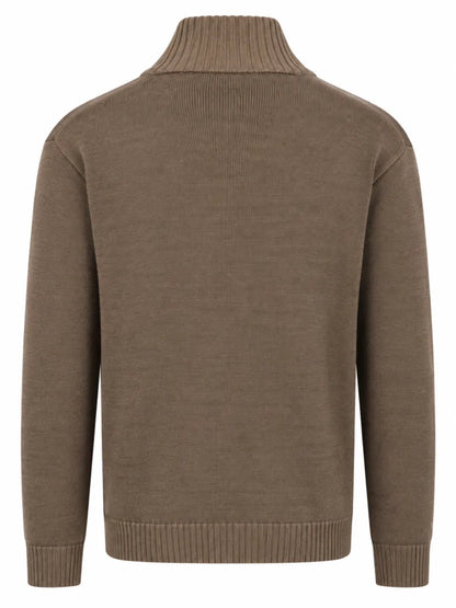 PAUL&SHARK Paul & Shark Soft Cool Touch half-zip trui – bruin