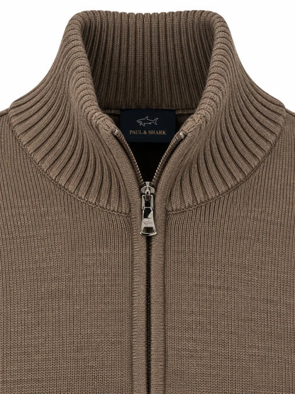 PAUL&SHARK Paul & Shark Soft Cool Touch half-zip trui – bruin