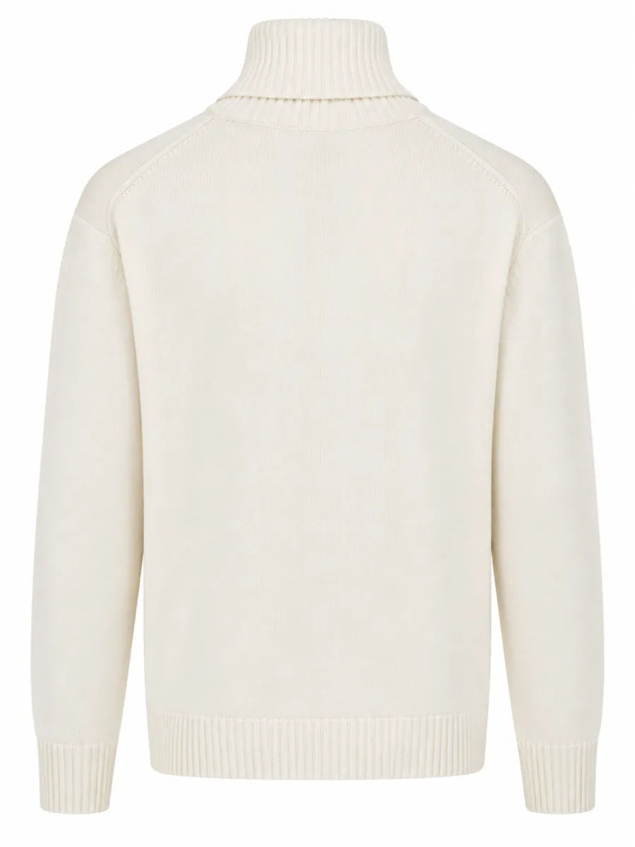 PAUL&SHARK aul & Shark Soft Cool Touch wollen coltrui – Milky White