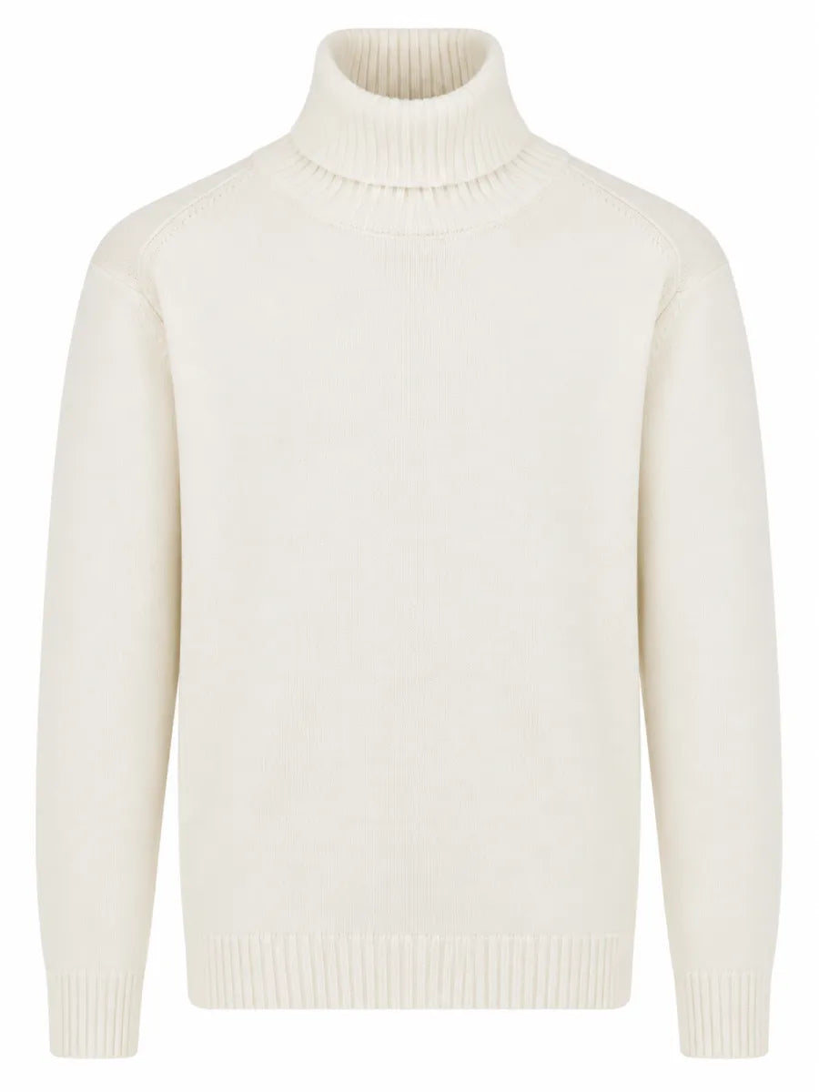 PAUL&SHARK aul & Shark Soft Cool Touch wollen coltrui – Milky White
