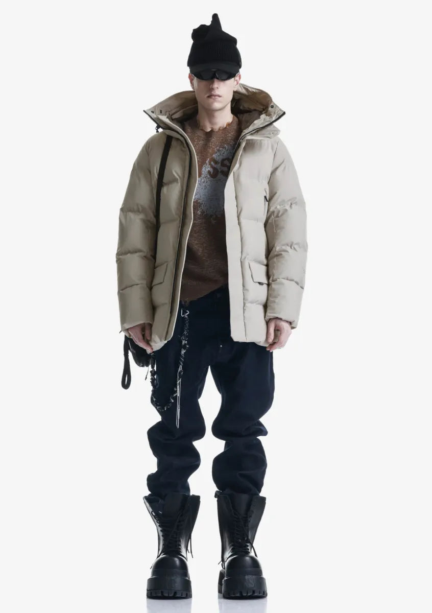 Krakatau Krakatau Cassini QM571 Quilted Parka – Greige