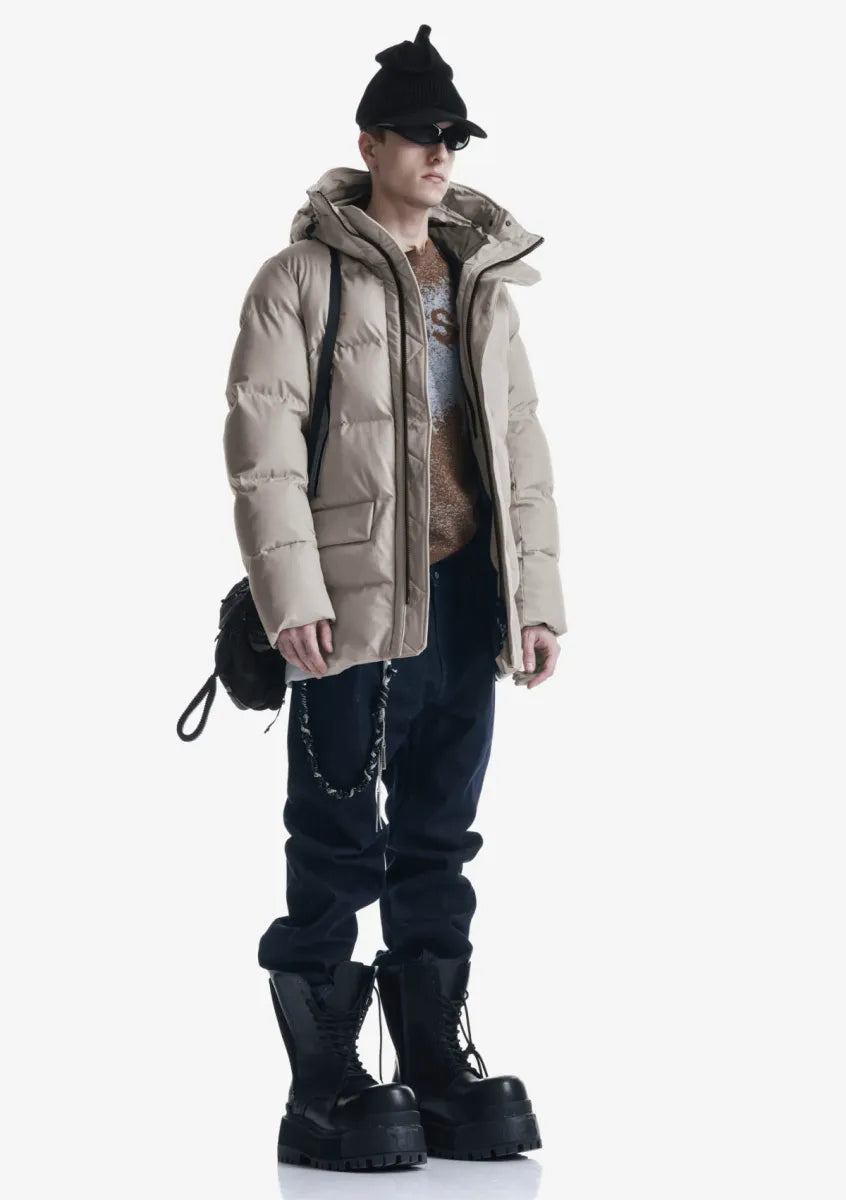 Krakatau Krakatau Cassini QM571 Quilted Parka – Greige