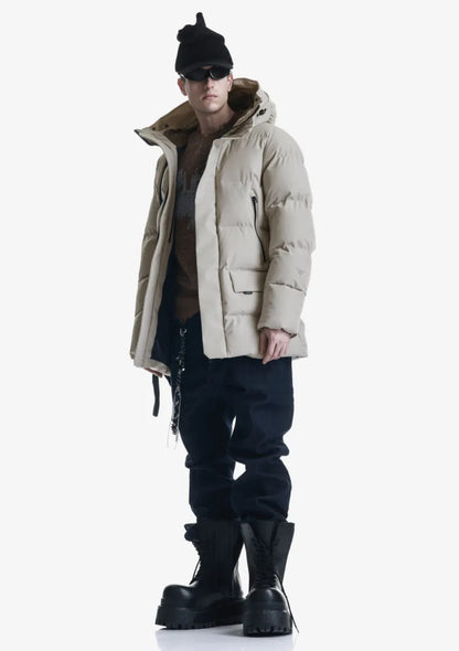 Krakatau Krakatau Cassini QM571 Quilted Parka – Greige