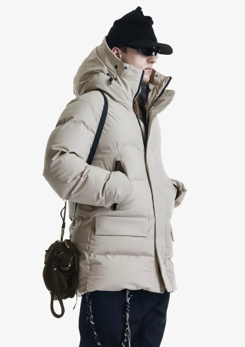 Krakatau Krakatau Cassini QM571 Quilted Parka – Greige