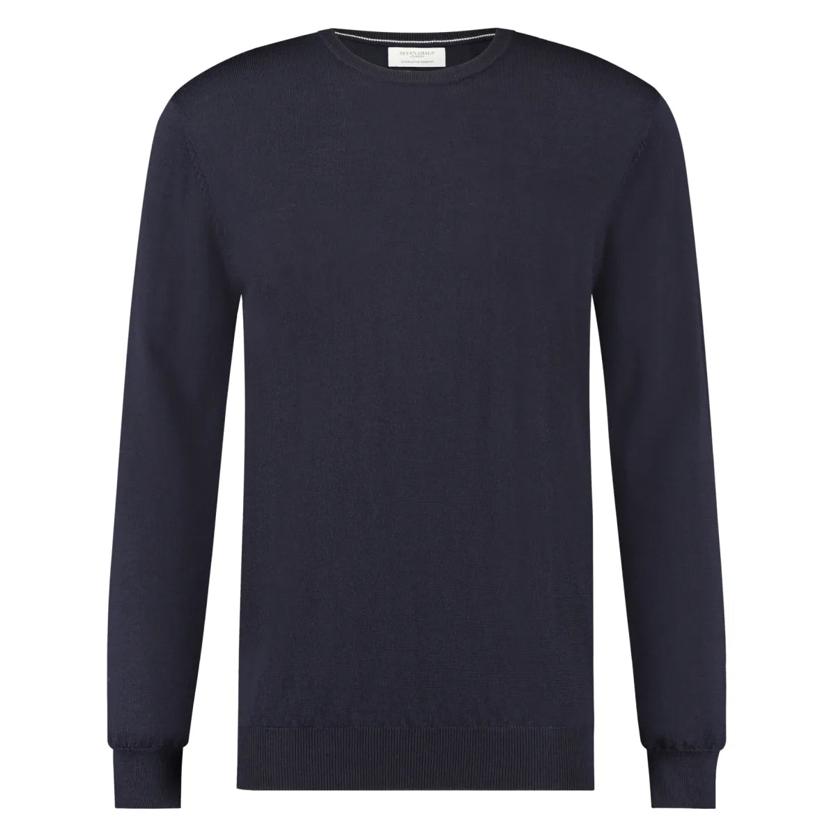 Seven dail Seven Dials Spike Merino Trui Ronde Hals – Blauw